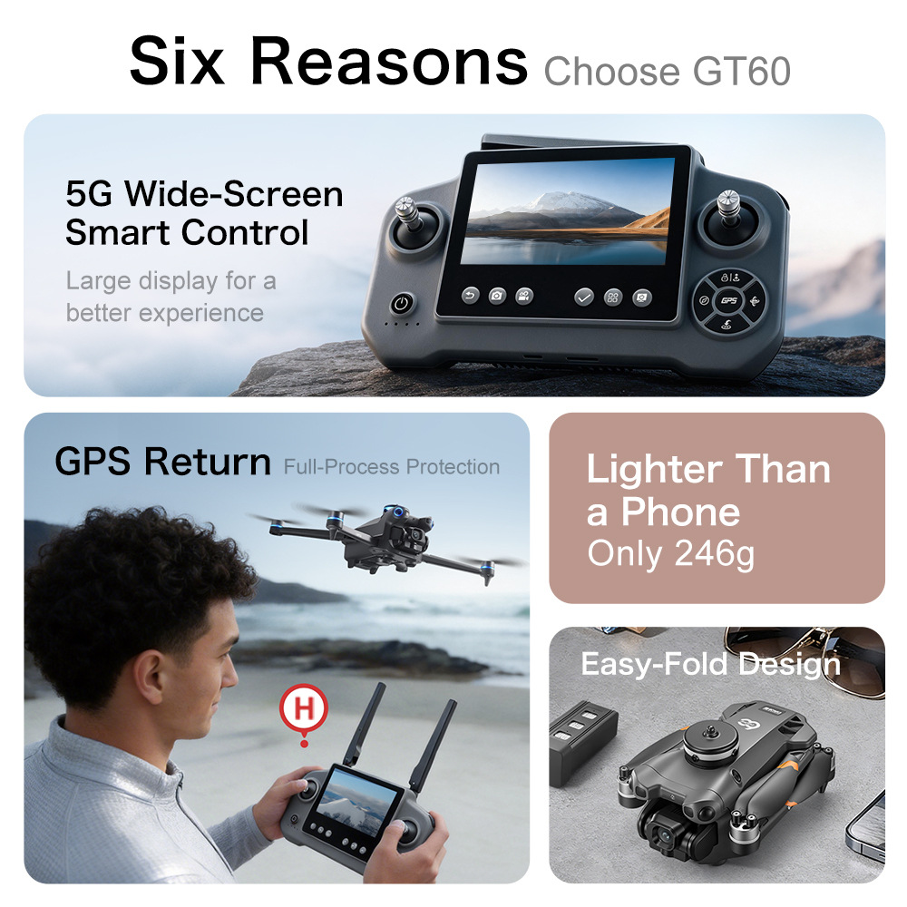 Новый квадрокоптер GT60 с GPS, – обзор и цена Photography Definition